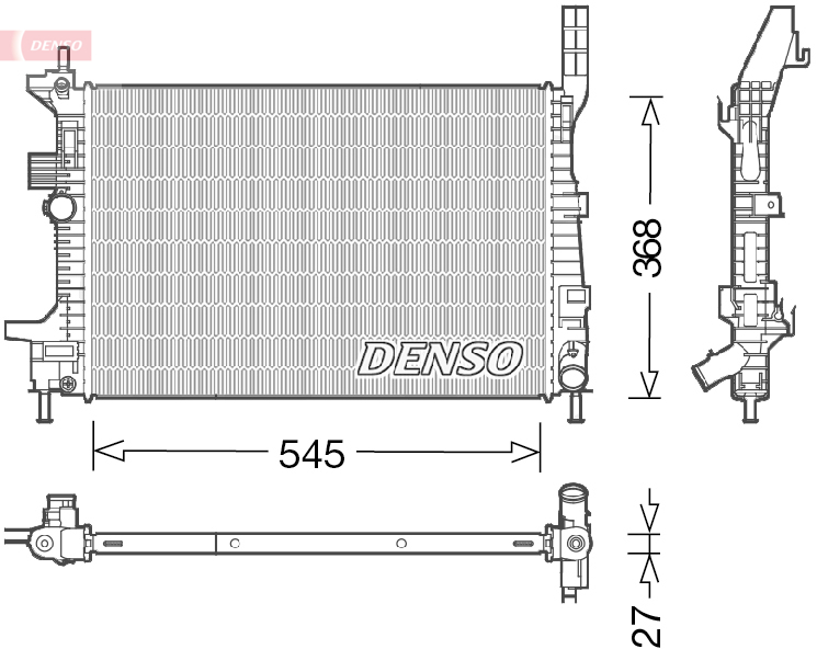 DENSO DRM10029 Radiator, engine cooling