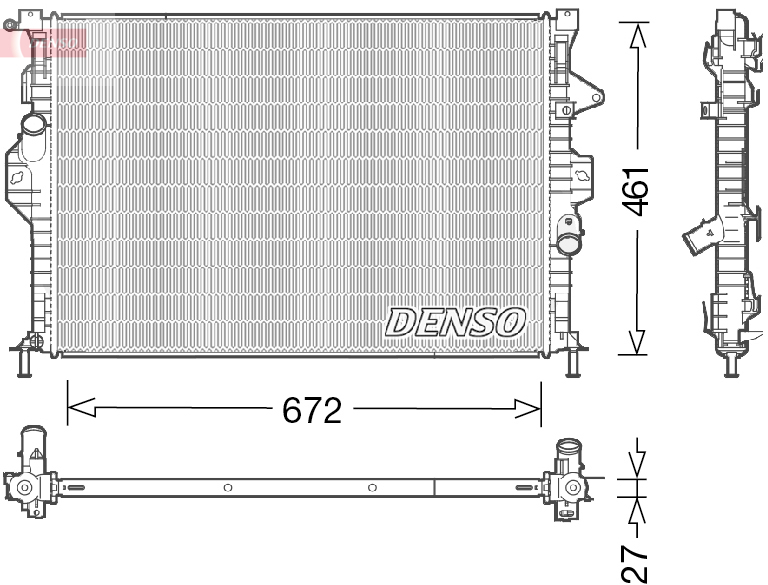 DENSO DRM10048 Radiator,...