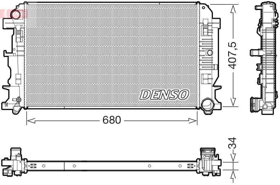 DENSO DRM17117 Radiator,...