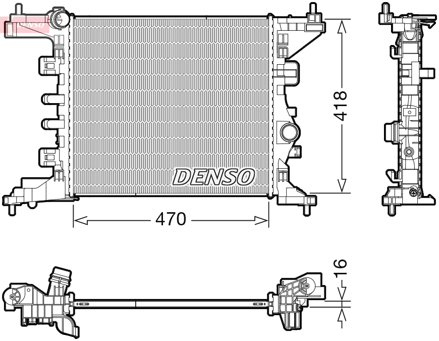 DENSO DRM20121 Radiator,...