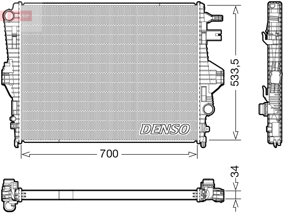 DENSO DRM32050 Radiator,...
