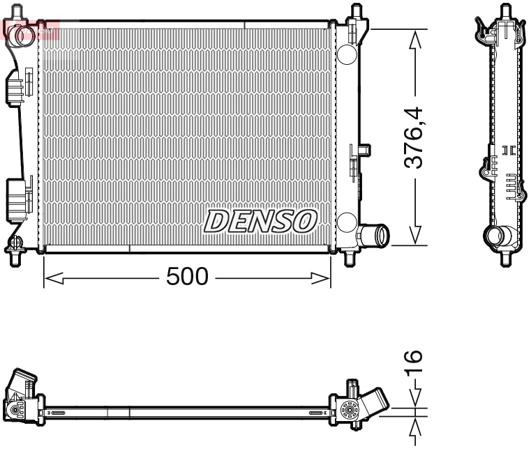 DENSO DRM41017 Radiator, engine cooling