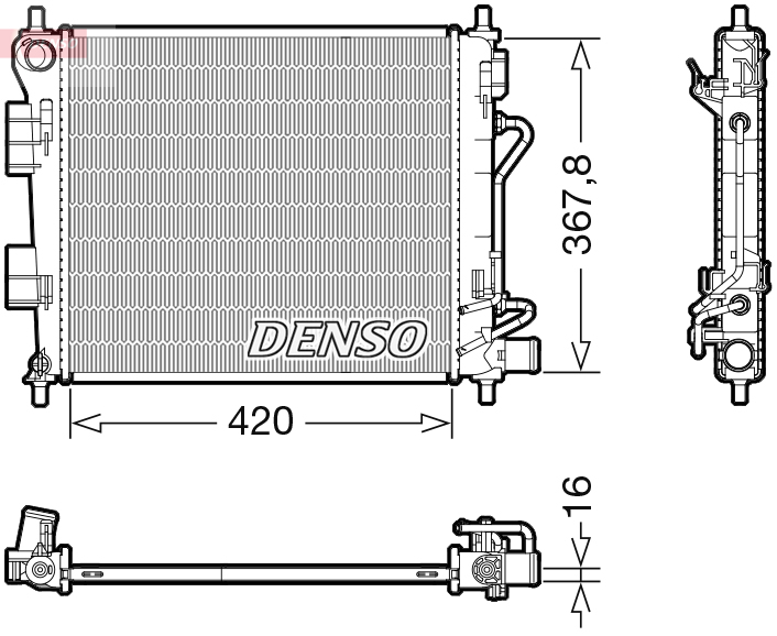 DENSO DRM41018 Radiator,...
