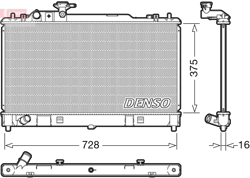 DENSO DRM44033 Ψυγείο, ψύξη...