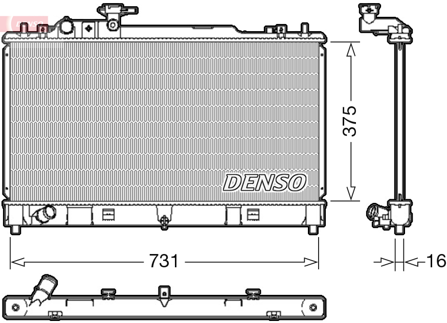 DENSO DRM44036 Radiator,...