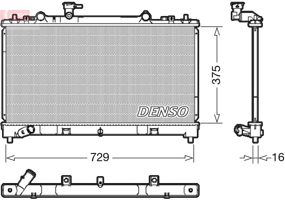 DENSO DRM44038 Radiator,...