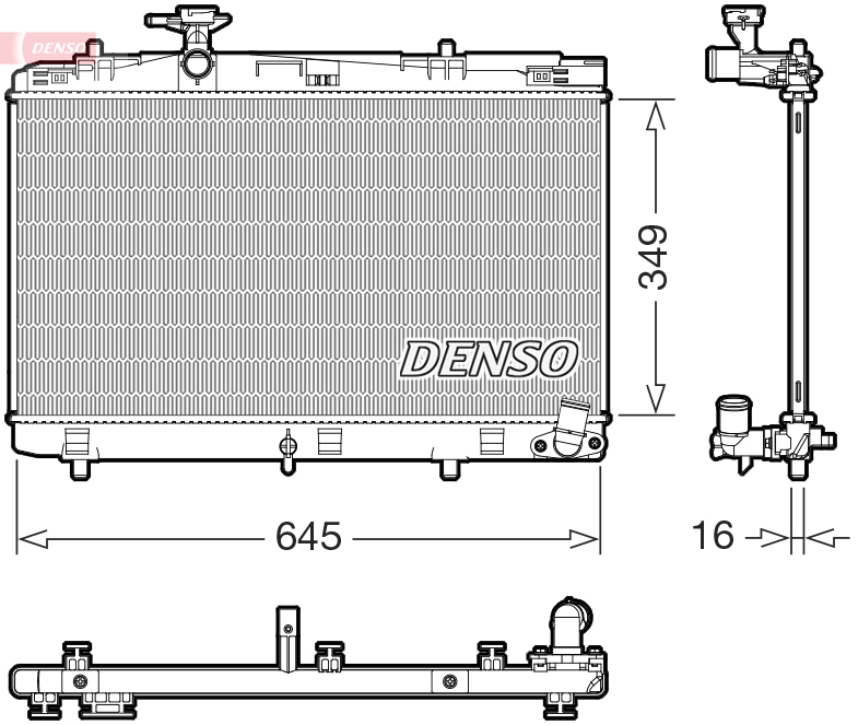 DENSO DRM50155 Radiator, engine cooling