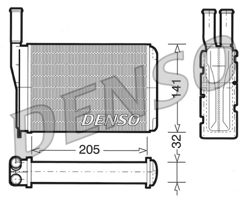 DENSO DRR23010 Εναλλάκτης θερμότητας, θέρμανση εσωτερικού χώρου for RENAULT