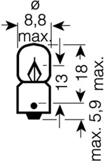 OSRAM 3894 ORIGINAL Glühlampe, Instrumentenbeleuchtung