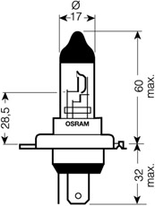 OSRAM 64194SB SUPER BRIGHT Glühlampe, Fernscheinwerfer