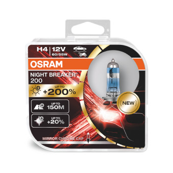 OSRAM 64193NB200-HCB NIGHT BREAKER® 200 Glühlampe, Fernscheinwerfer