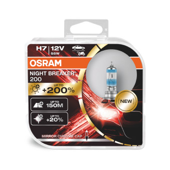 OSRAM 64210NB200-HCB NIGHT BREAKER® 200 Glühlampe, Fernscheinwerfer