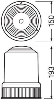 OSRAM RBL101 LIGHTsignal BEACON LIGHT Roterende lys