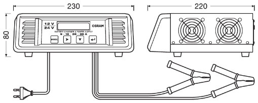 OSRAM OSCP3024 OSRAM BATTERYcharge PRO 30A Batterilader