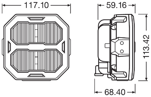 OSRAM LEDPWL101-UW LEDriving® Cube PX Ultra-Wide Beam Arbeitsscheinwerfer