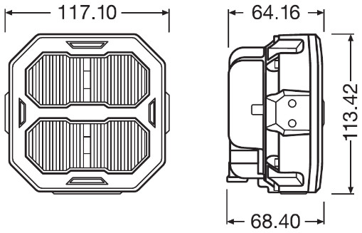 OSRAM LEDPWL102-UW LEDriving® Cube PX Ultra-Wide Beam Arbeitsscheinwerfer