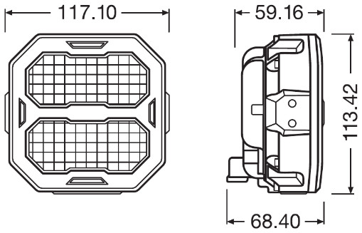 OSRAM LEDPWL104-WD LEDriving® Cube PX Wide Beam Arbeitsscheinwerfer