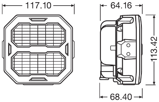 OSRAM LEDPWL108-FL LEDriving® Cube PX Flood Beam Arbeitsscheinwerfer