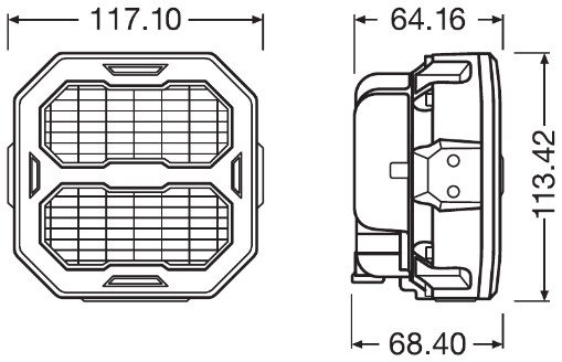 OSRAM LEDPWL109-FL LEDriving® Cube PX Flood Beam Arbeitsscheinwerfer