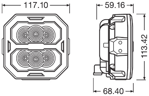 OSRAM LEDPWL110-SP LEDriving® Cube PX Spot Beam Arbeitsscheinwerfer