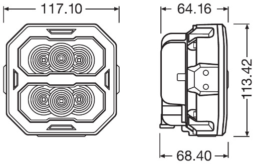 OSRAM LEDPWL111-SP LEDriving® Cube PX Spot Beam Arbeitsscheinwerfer