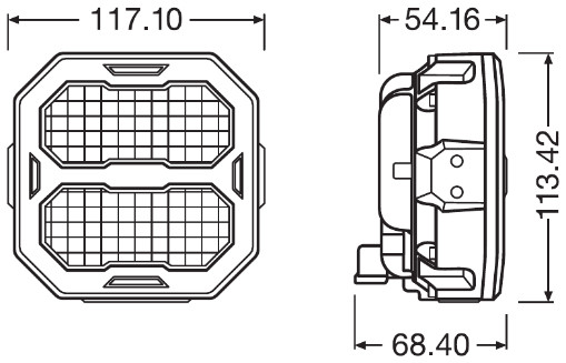 OSRAM LEDPWL114-WD LEDriving® Cube PX Wide Beam Arbeitsscheinwerfer