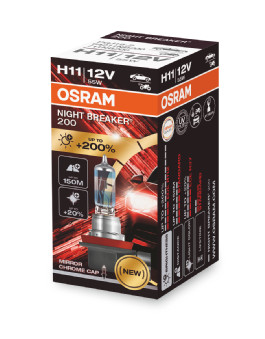 OSRAM 64211NB200 NIGHT BREAKER® 200 Glühlampe, Fernscheinwerfer