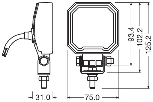 OSRAM LEDWL105-WD LEDriving® Cube WL VX80-WD Arbeitsscheinwerfer