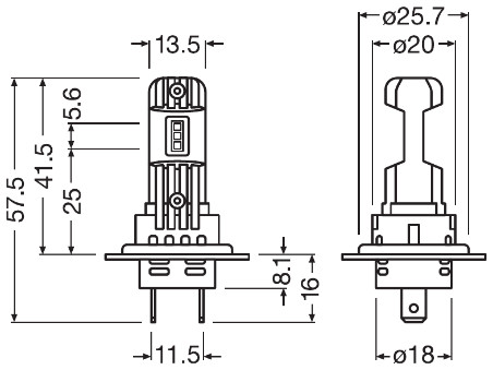 OSRAM 64210DWESY-HCB LEDriving® HL EASY Glühlampe, Fernscheinwerfer