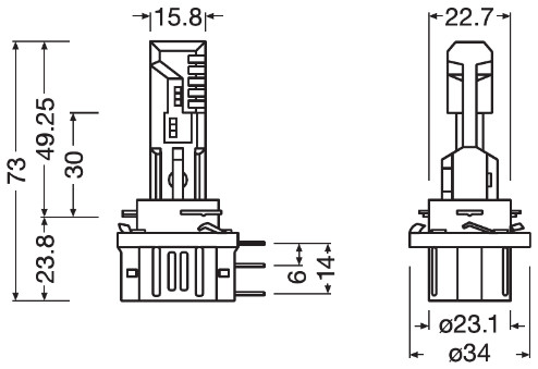OSRAM 64176DWESY-HCB LEDriving® HL EASY Glühlampe, Fernscheinwerfer