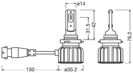 OSRAM 9005DWBRT-2HFB LEDriving® HL BRIGHT Glühlampe, Arbeitsscheinwerfer