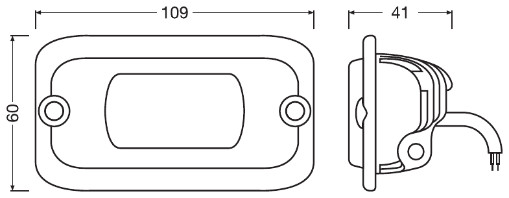 OSRAM LEDFLUSH101-FL LEDriving® Flush Mount WL VX100-FL Arbeitsscheinwerfer