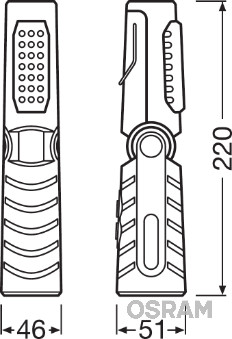 OSRAM LEDIL201-UK LEDinspect FOLDABLE 80 Handleuchte