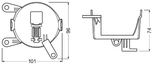 OSRAM FOG103/201-VW-M LEDriving® Mounting Bracket Halter, Nebelscheinwerfer