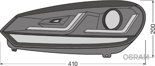OSRAM LEDHL102-BK LEDriving® XENARC® headlight for VW Golf VI sett hovedfrontlys