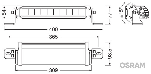 OSRAM LEDDL103-CB LEDriving® LIGHTBAR FX250 Fjernlys