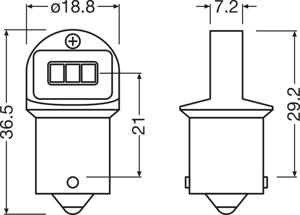 OSRAM 5008DWP-2BL LEDriving® SL Glühlampe, Blinkleuchte