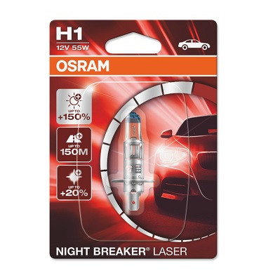 OSRAM 64150NL-01B NIGHT BREAKER® LASER Glühlampe, Fernscheinwerfer