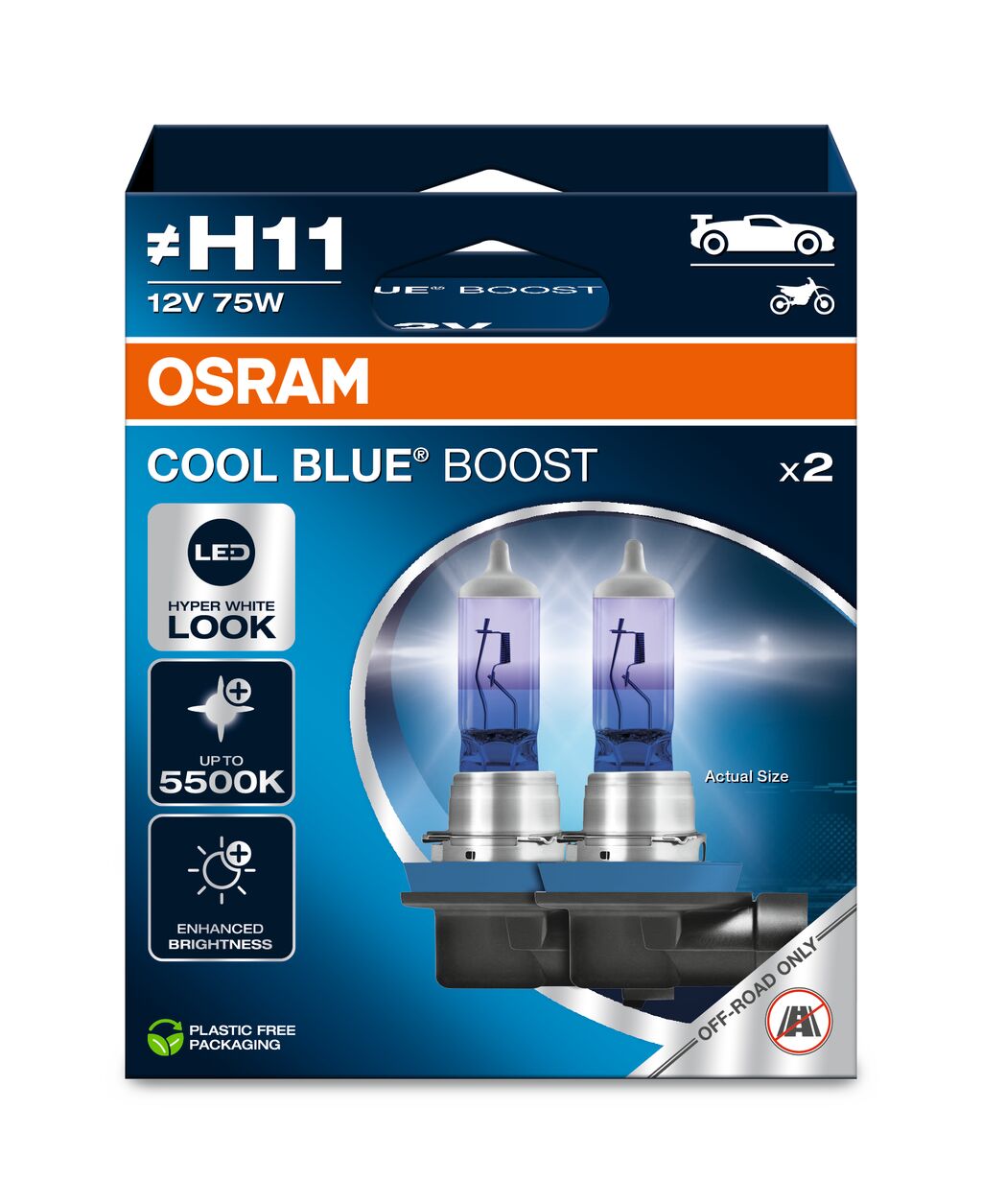 OSRAM 62211CBB-2HB COOL BLUE BOOST Glühlampe, Fernscheinwerfer