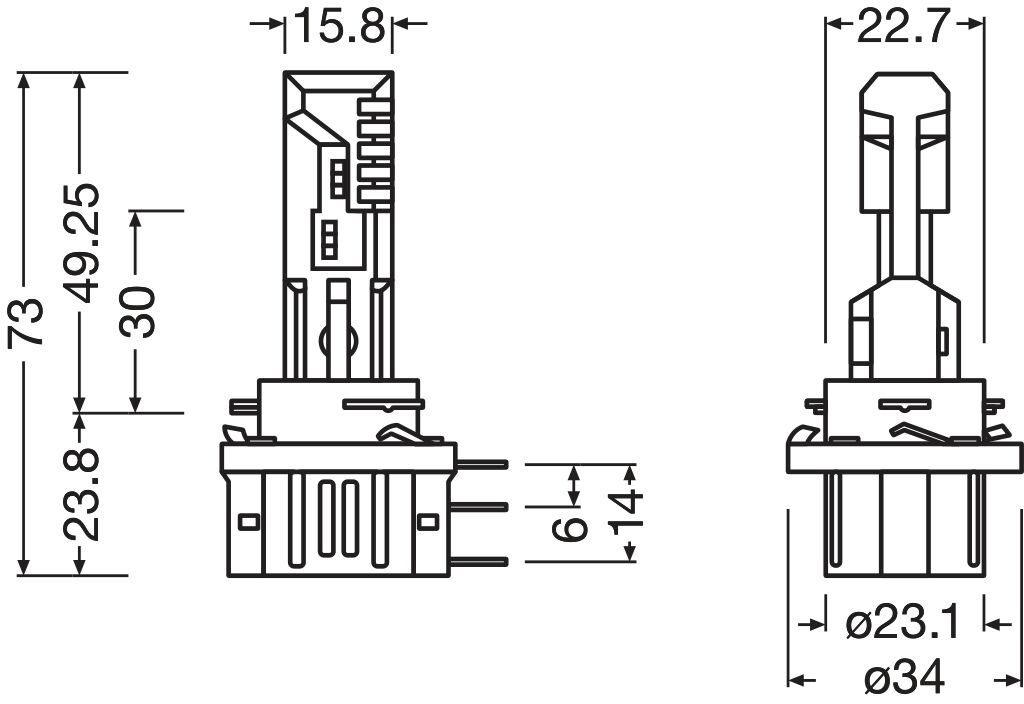 OSRAM 64176DWESY-2HB LEDriving® HL EASY Glühlampe, Fernscheinwerfer