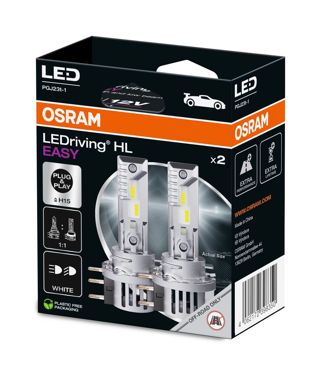 OSRAM 64176DWESY-2HB LEDriving® HL EASY Glühlampe, Fernscheinwerfer