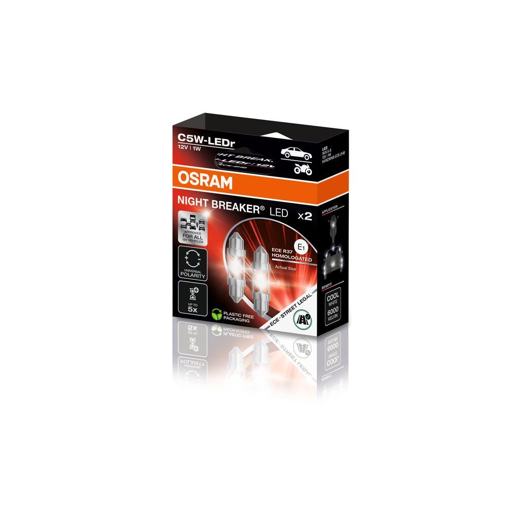 OSRAM 6418DWNB-ECE-2HB Bulb, licence plate light
