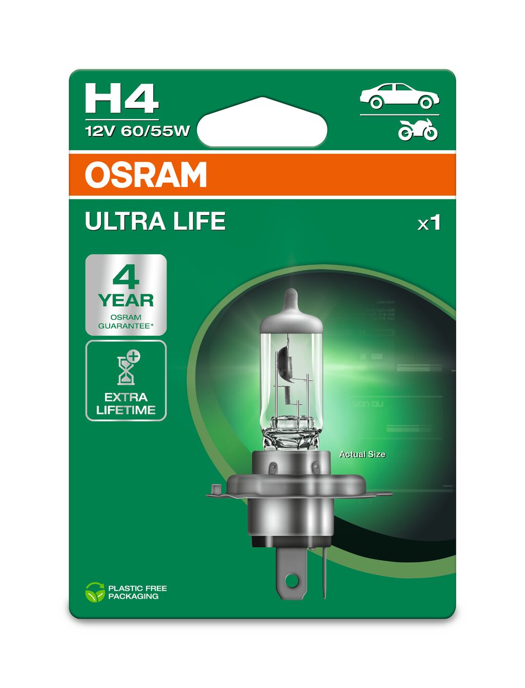 OSRAM 64193ULT-1BL ULTRA LIFE Glühlampe, Fernscheinwerfer