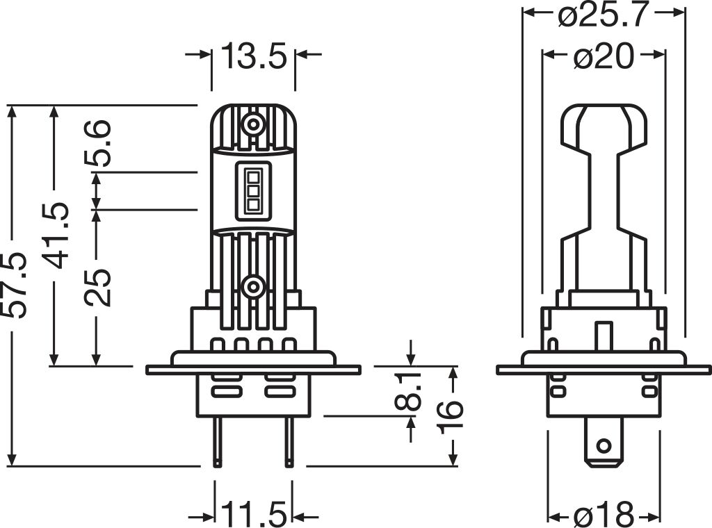 OSRAM 64210DWESY-2HB LEDriving® HL EASY Glühlampe, Fernscheinwerfer