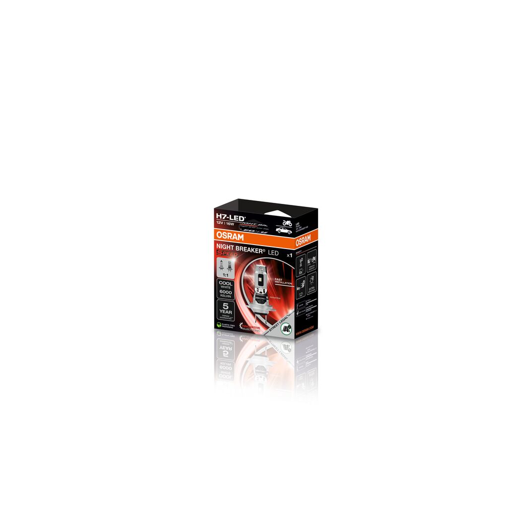OSRAM 64210DWNBSP-1HB NIGHT BREAKER LED SPEED H7 Glühlampe, Fernscheinwerfer