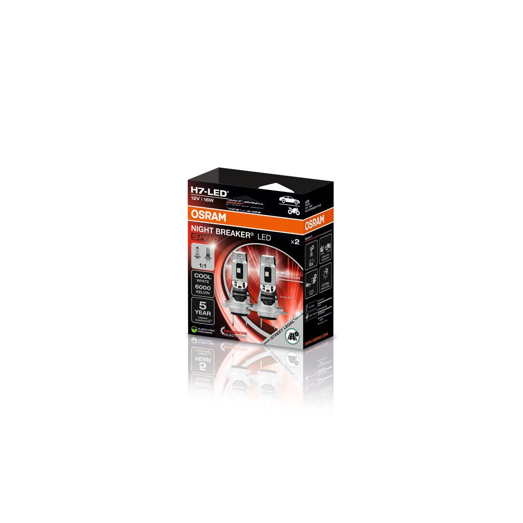OSRAM 64210DWNBSP-2HB NIGHT BREAKER LED SPEED H7 Glühlampe, Fernscheinwerfer