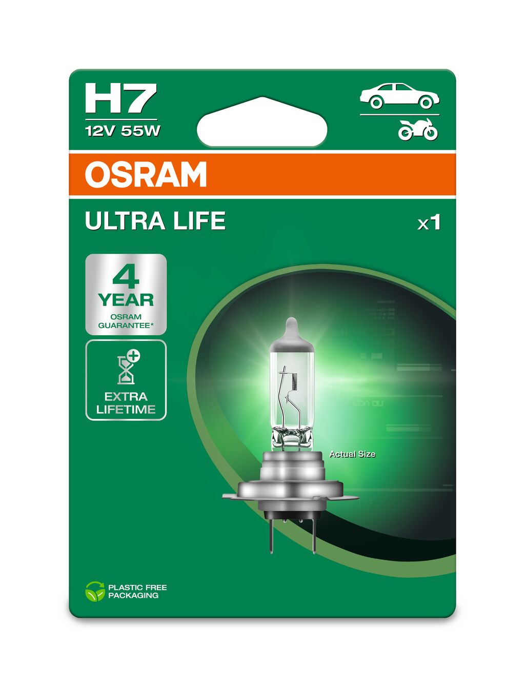 OSRAM 64210ULT-1BL ULTRA LIFE Glühlampe, Fernscheinwerfer