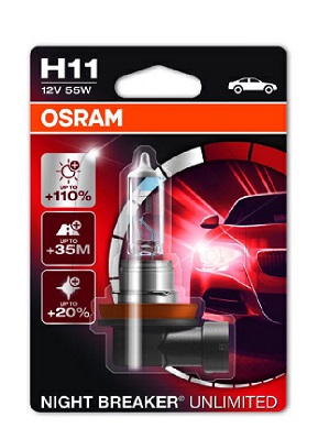 OSRAM 64211NBU-01B NIGHT BREAKER UNLIMITED Glühlampe, Fernscheinwerfer