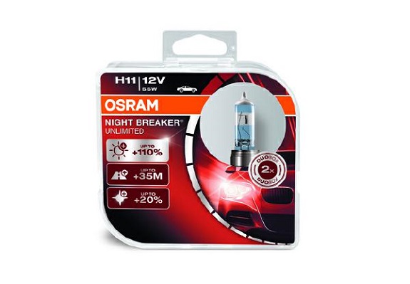 OSRAM 64211NBU-HCB NIGHT BREAKER UNLIMITED Glühlampe, Fernscheinwerfer