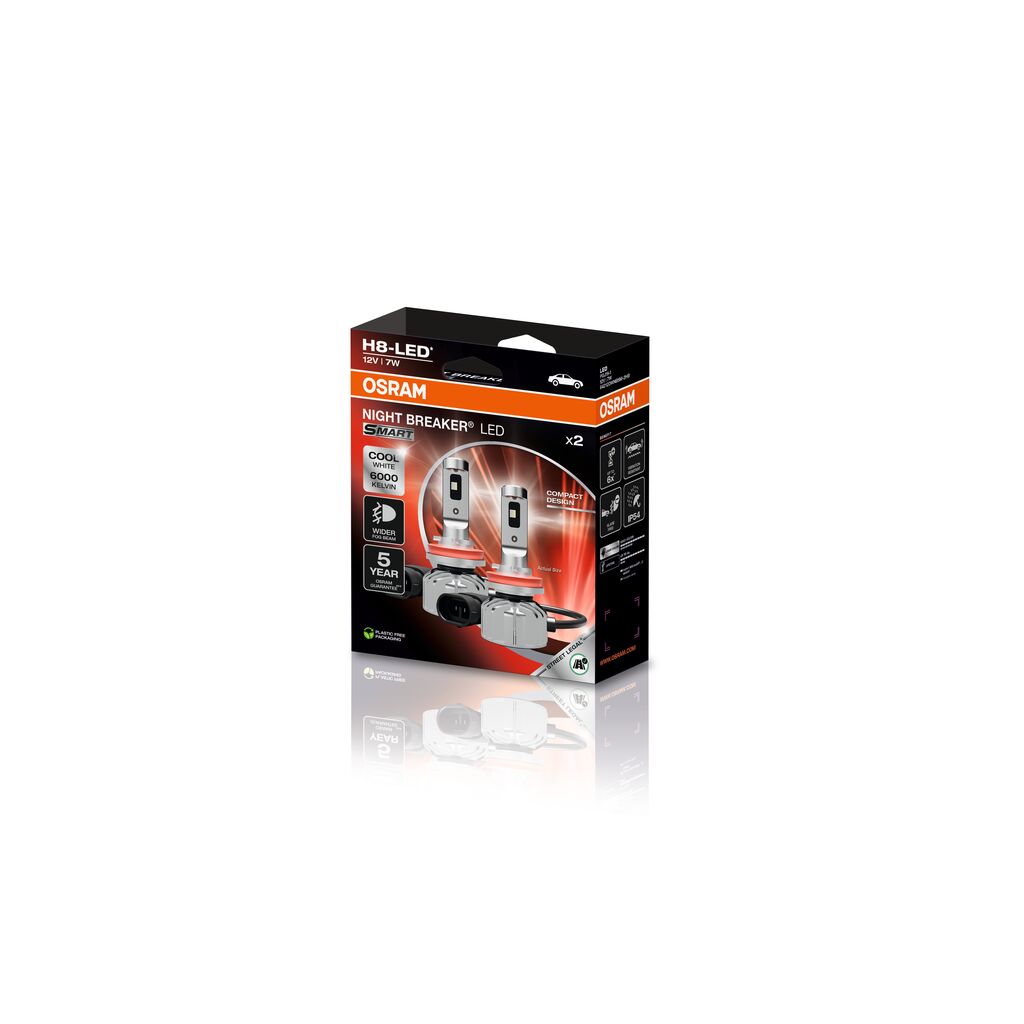 OSRAM 64212DWNBSM-2HB NIGHT BREAKER LED SMART H8 Glühlampe, Fernscheinwerfer